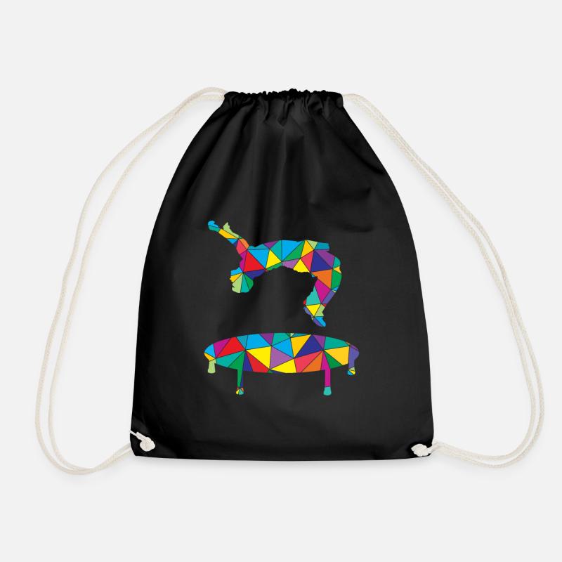 Low Poly Freerun Polygon Trampoline Reverse Somersault - Sac de sport léger - noir