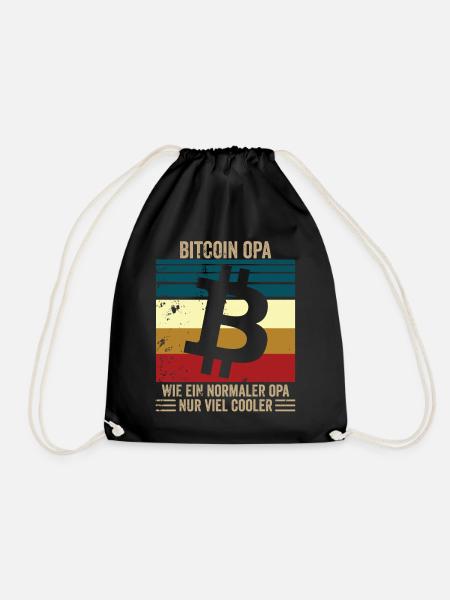 Bitcoin Opa - Turnbeutel - Schwarz