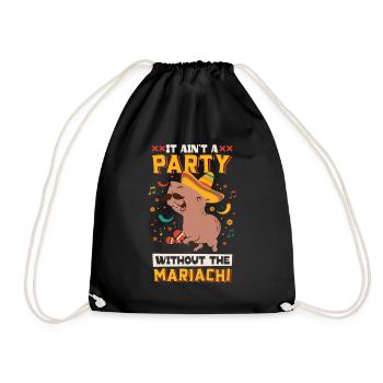 Capybara Mariachi Cinco de Mayo Fiesta - Drawstring Bag - black - Front