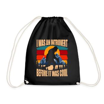 Lustiger Bigfoot Sasquatch Vintage Retro Sonnenuntergang - Turnbeutel - Schwarz - Vorne