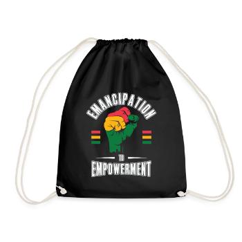 Schwarze Geschichte Juneteenth Schwarzer Stolz - Turnbeutel - Schwarz - Vorne