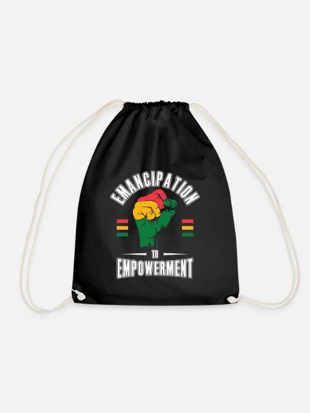 Schwarze Geschichte Juneteenth Schwarzer Stolz - Turnbeutel - Schwarz