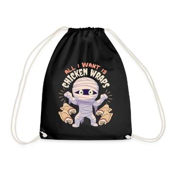 Funny Mummy, Cartoon Mummy, Saying - Drawstring Bag - black - Front