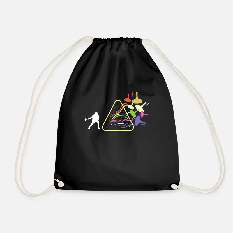 Eisstock Prisma Regenbogen Licht Lustig Physik - Turnbeutel - Schwarz