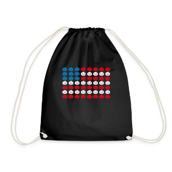 Halloween-Kürbis amerikanische Flagge Patriotismus - Turnbeutel - Schwarz - Vorne