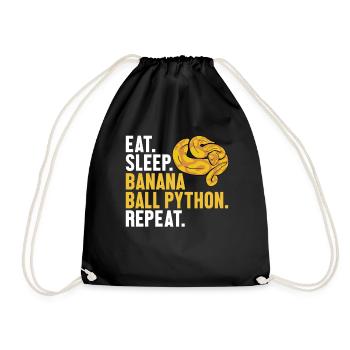 Eat Sleep Banana Ball Python Repeat Banana Ball - Turnbeutel - Schwarz - Vorne