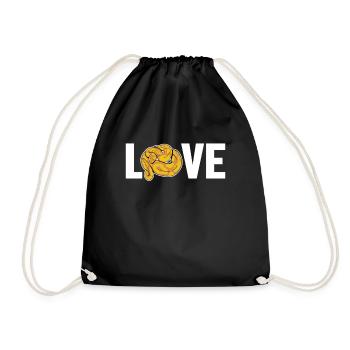 Love Scale Creepers Python Snake Banana - Drawstring Bag - black - Front