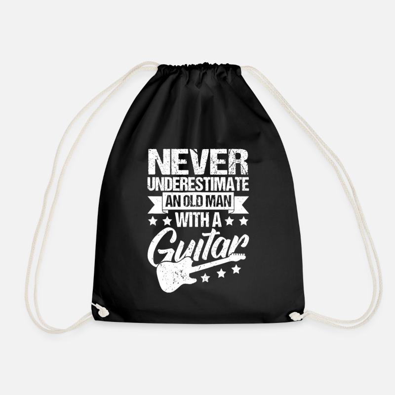 Unterschätze niemals einen alten Mann mit einer Gitarre - Turnbeutel - Schwarz