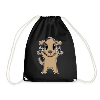 Dog Dumbbell Training Strength Training Fitness - Drawstring Bag - black - Front