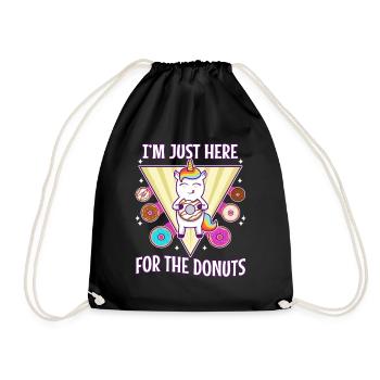 Je suis juste là pour les beignets - Sac de sport léger - noir - Devant