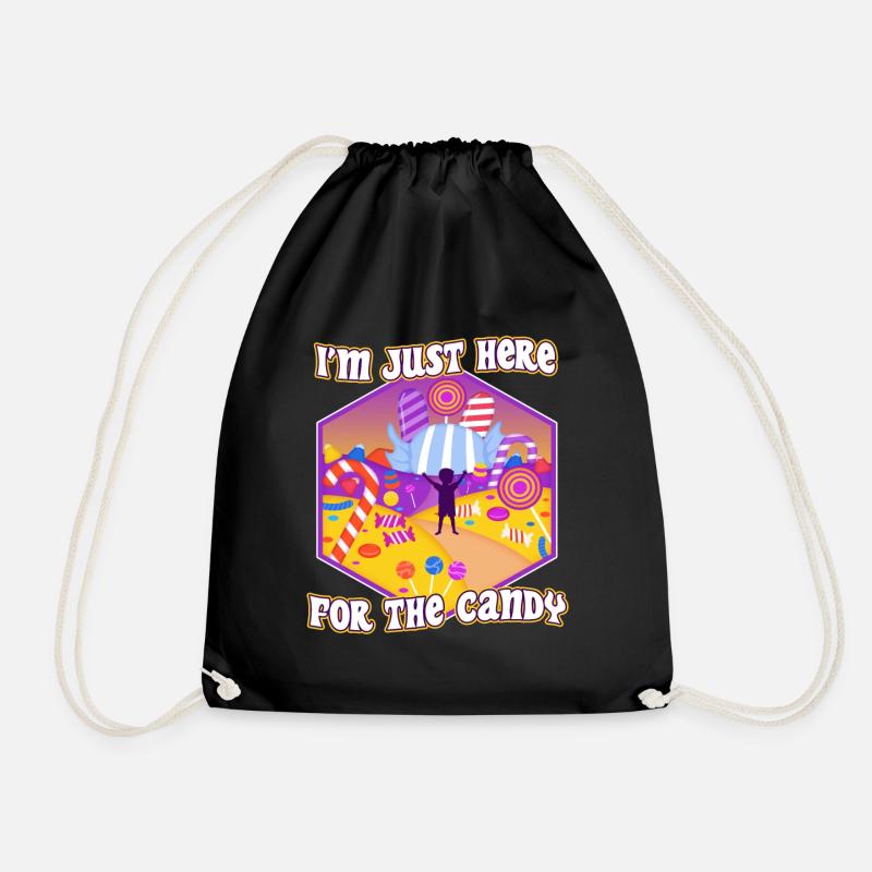 Im just here for the candy - Turnbeutel - Schwarz