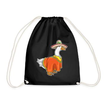 Duck Sombrero - Drawstring Bag - black - Front