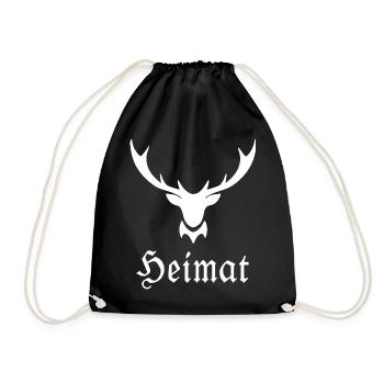 Homeland: deer antlers - Drawstring Bag - black - Front