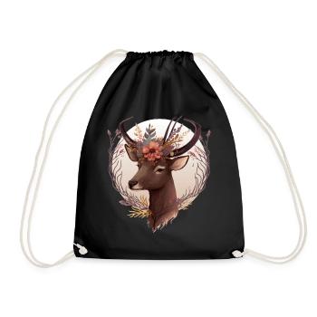 Aquarelle mignonne Antilope Couronne Couronne Safari Anima - Sac de sport léger - noir - Devant