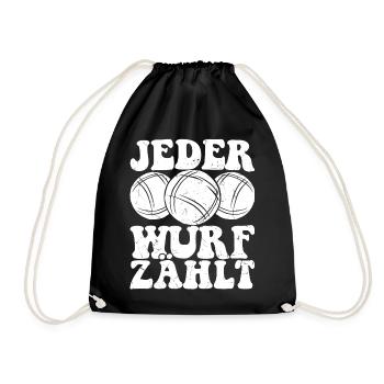 Boule Spruch Kugeln für Bouler Boccia Spiel - Turnbeutel - Schwarz - Vorne