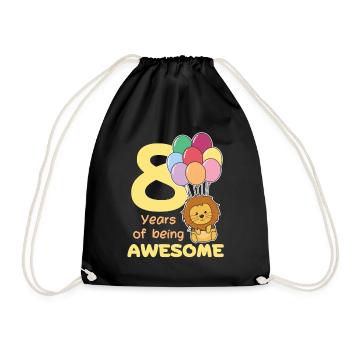 Lion pour les enfants de 8 ans de huit ans - Sac de sport léger - noir - Devant