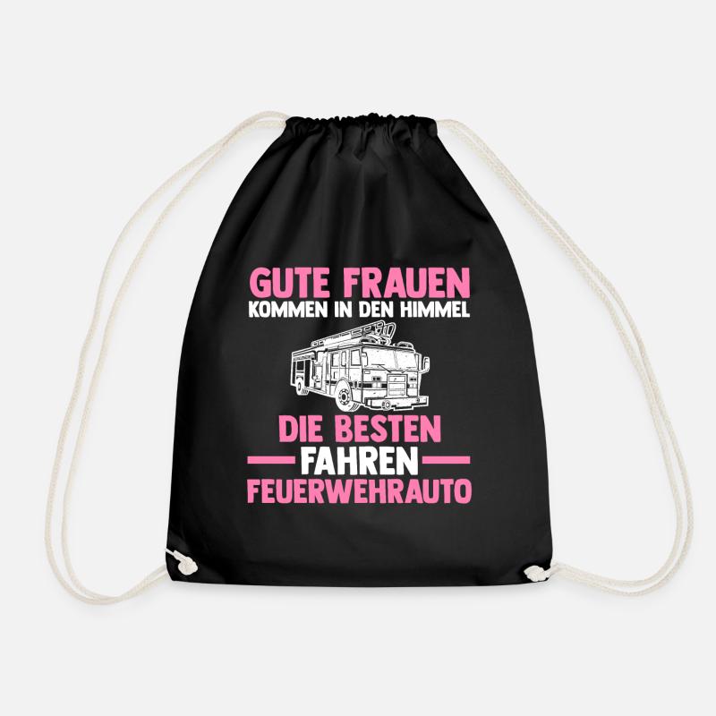 Feuerwehr Feuerwehrfrau - Turnbeutel - Schwarz