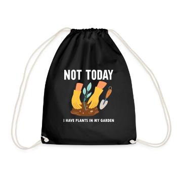 Pas aujourd’hui j’ai des plantes dans mon jardin horticulture - Sac de sport léger - noir - Devant