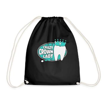 Crazy Crown Lady Laboratoire dentaire Laboratoire dentaire - Sac de sport léger - noir - Devant