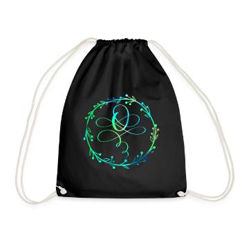 Monogramme, Lettre O, Ornement de calligraphie - Sac de sport léger - noir - Devant