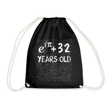 31st birthday 31 years old Euler Identity math - Drawstring Bag - black - Front