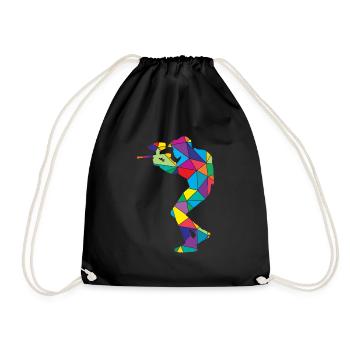 Low Poly Shooting Polygon Paintball - Sac de sport léger - noir - Devant