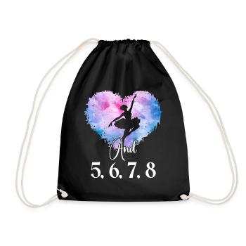 Ballet Dancer Dance Girl Ballerina - Drawstring Bag - black - Front