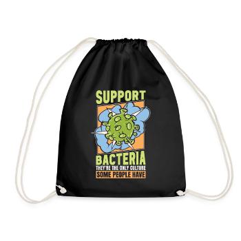 Microbiologist Support Bacteria They're Scientist - Drawstring Bag - black - Front