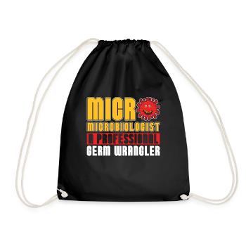 Microbiologist A Professional Germ Microbiology - Drawstring Bag - black - Front