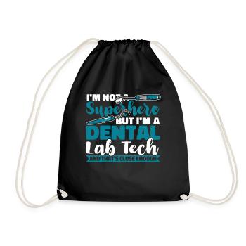 I'm Not A Superhero Dental Laboratory Dental Laboratory - Drawstring Bag - black - Front