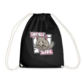Chinchilla Girl Longhair Shorttail Long Tail - Sac de sport léger - noir - Devant