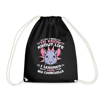 J’ai appris de My Chinchilla Shorttail Longhair - Sac de sport léger - noir - Devant