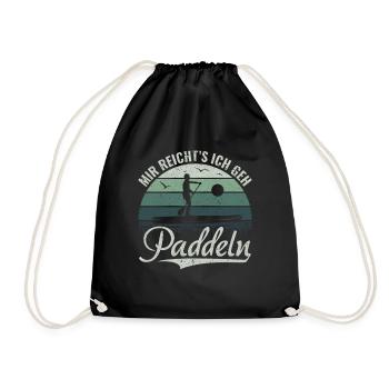 Rétro J’en ai assez je vais pagayer - SUP - Sac de sport léger - noir - Devant
