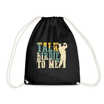 Retro Talk Birdie To Me - Golf Golfer Golfen - Sac de sport léger - noir - Devant