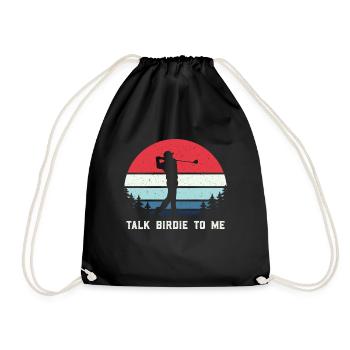 Retro Talk Birdie To Me - Golf Golfer Golfen - Sac de sport léger - noir - Devant