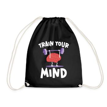Alzheimer's Awareness Brain Mental Health - Drawstring Bag - black - Front