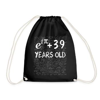 38th birthday 38 years old Euler Identity math - Drawstring Bag - black - Front