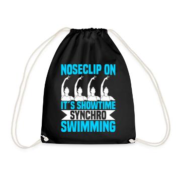 Synchronschwimmen - Turnbeutel - Schwarz - Vorne