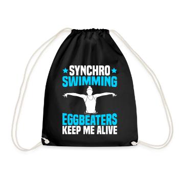 Synchronschwimmen - Turnbeutel - Schwarz - Vorne