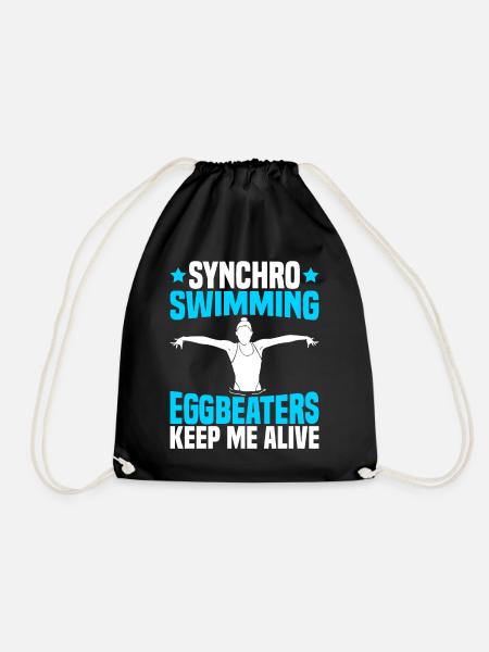 Synchronschwimmen - Turnbeutel - Schwarz
