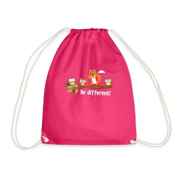 Be Different Fox Be You Autism Awareness Fox - Turnbeutel - Fuchsia - Vorne