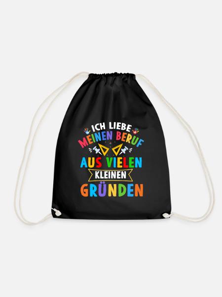 Erzieherin Erzieher Kindergarten Kindergärtnerin - Turnbeutel - Schwarz