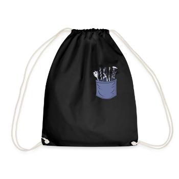 Charpentier Coffre Poche Charpentier Mécanicien Bois - Sac de sport léger - noir - Devant