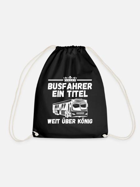 Bus Busfahrer - Turnbeutel - Schwarz