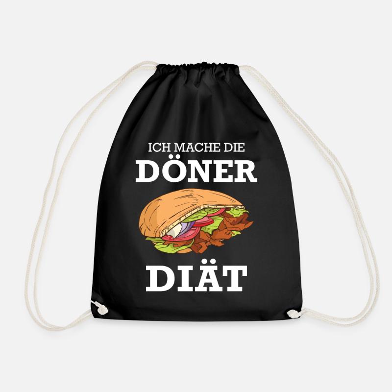Döner Kebab Dönermann Essen - Turnbeutel - Schwarz