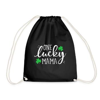 Une maman chanceuse St Patricks Day Femmes Maman Mère - Sac de sport léger - noir - Devant