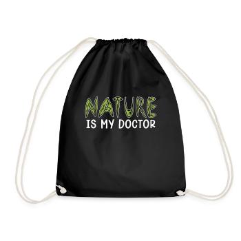 Herbalism Nature Is My Doctor Herb Lover Herbalist - Turnbeutel - Schwarz - Vorne