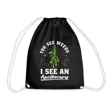 Herbalism You See Weeds I See Medicine Herbalist - Turnbeutel - Schwarz - Vorne