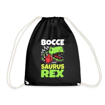 Boccesaurus Rex - Drawstring Bag - black - Front