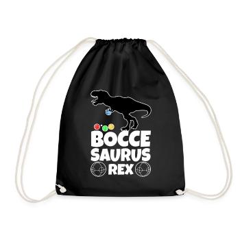 Boccesaurus Rex - Drawstring Bag - black - Front